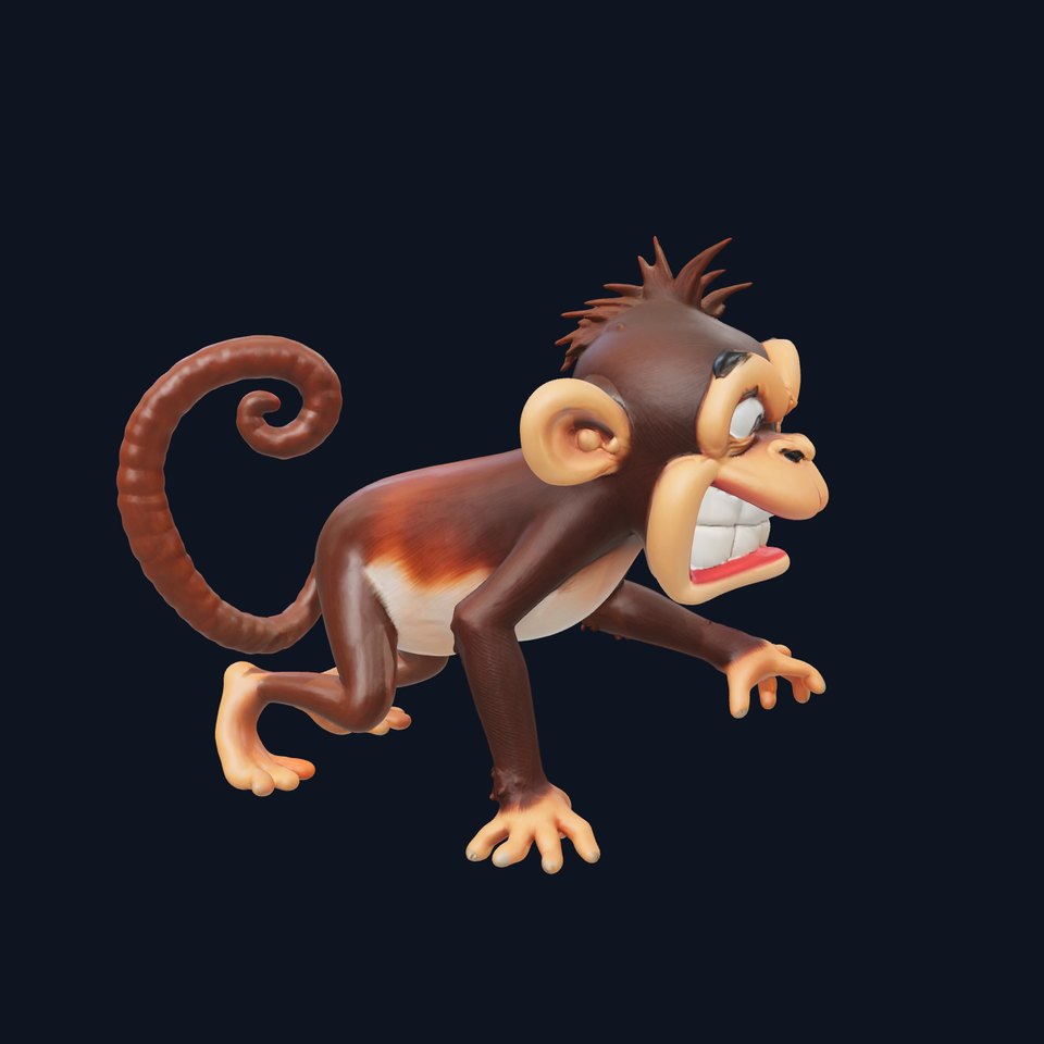 Animated Monkey Character Model Pack