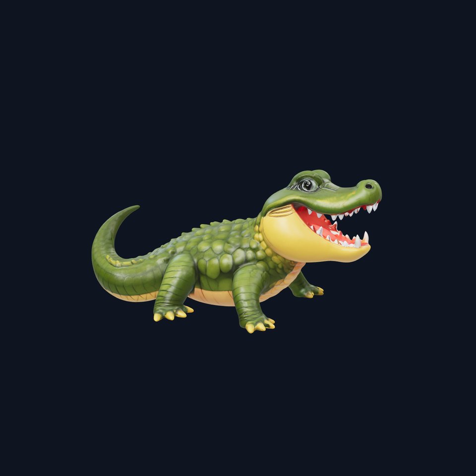 Cartoon Crocodile Model Pack for Animation and Games