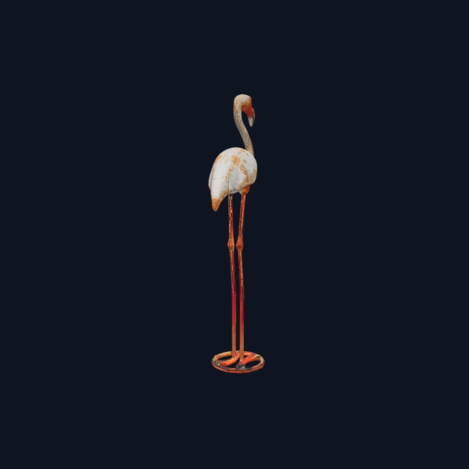 Rustic Flamingo Art Sculpture Model Pack