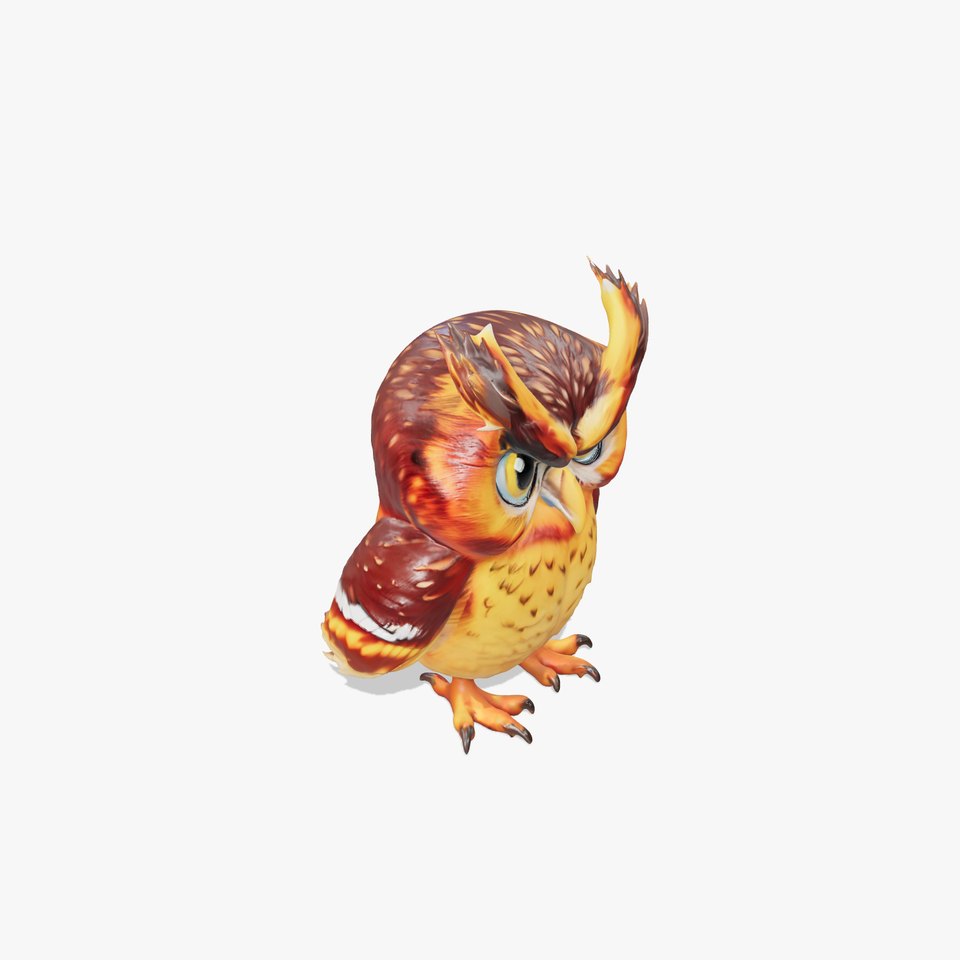 Charming Owl Character Model Pack