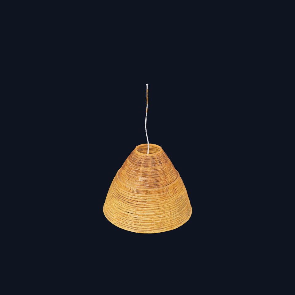 Woven Rattan Pendant Light Model Pack