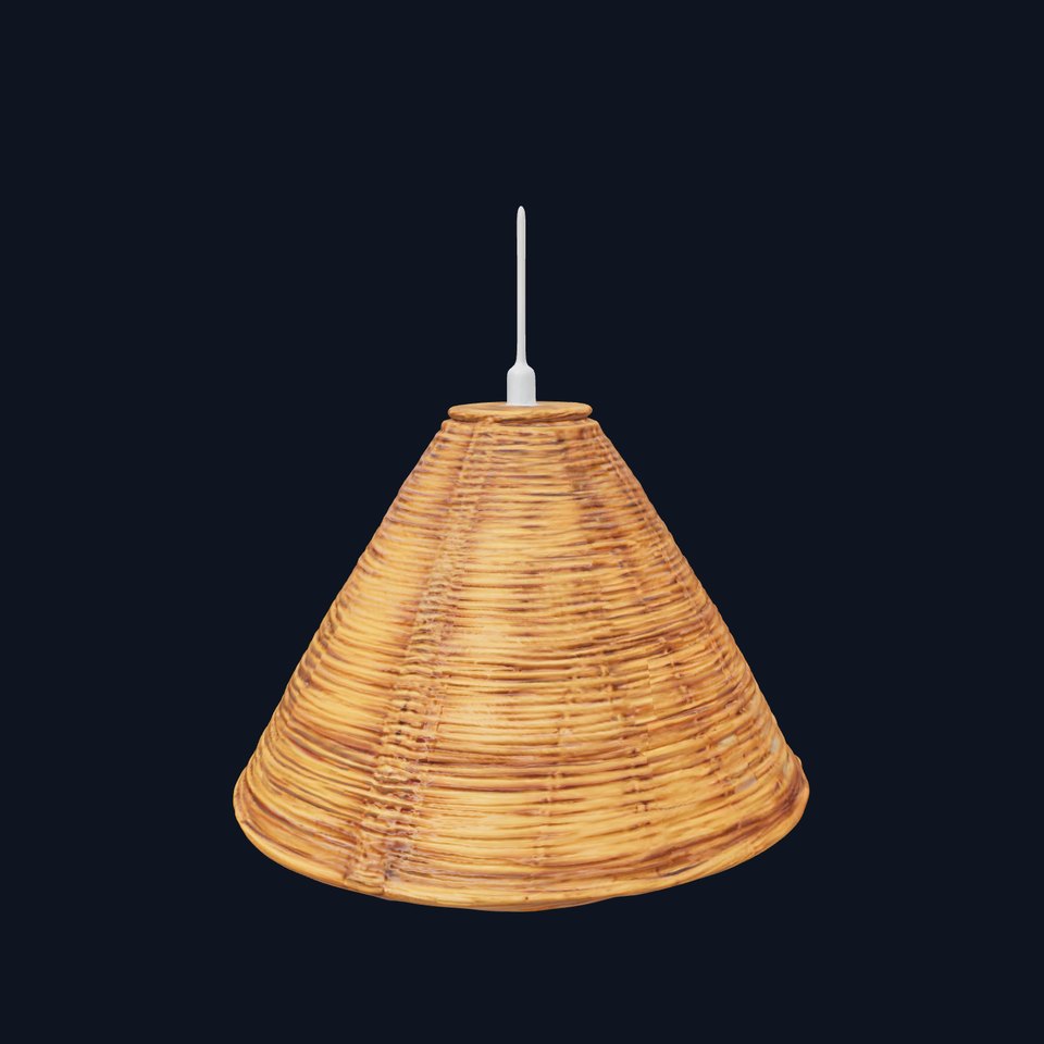 Wicker Pendant Lamp Model Pack