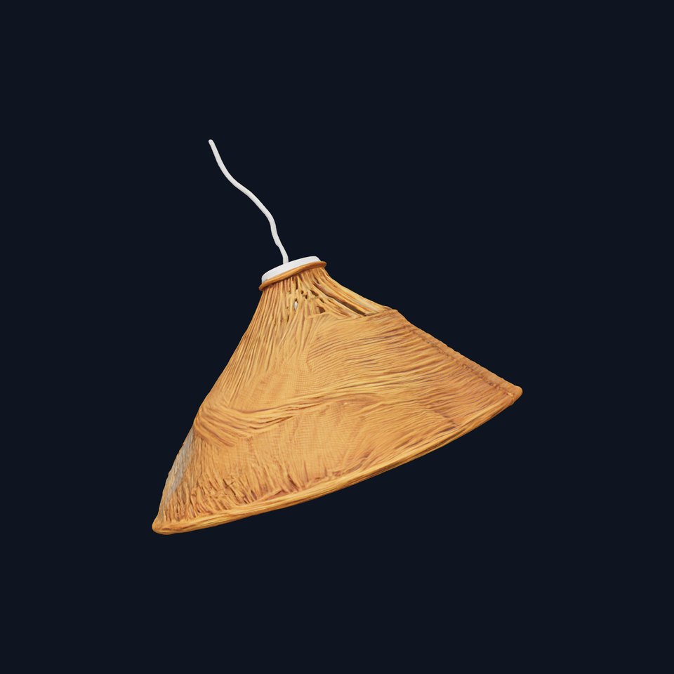 Wicker Pendant Lamp Shade D Model Pack