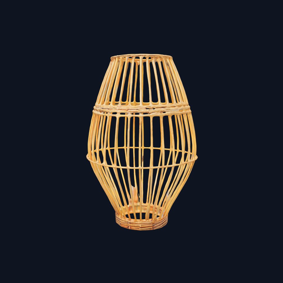 Elegant Woven Basket Lamp D Model Pack
