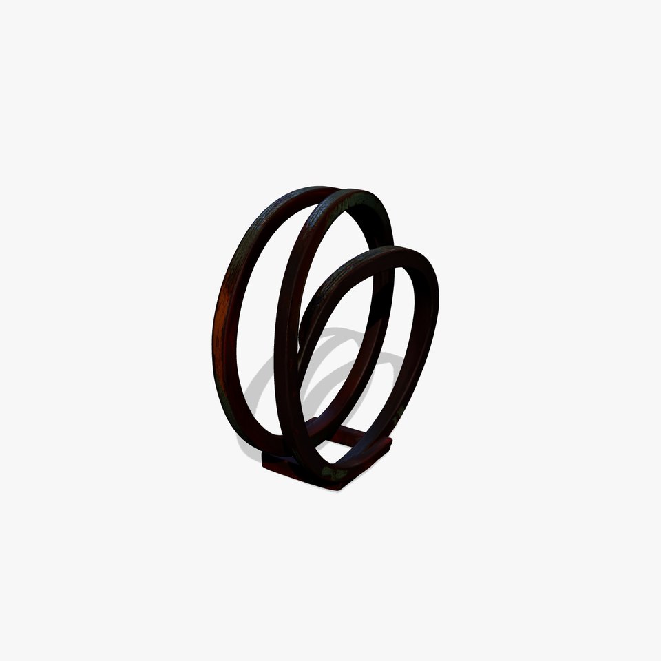 Industrial Rusty Ring Sculpture Model Pack