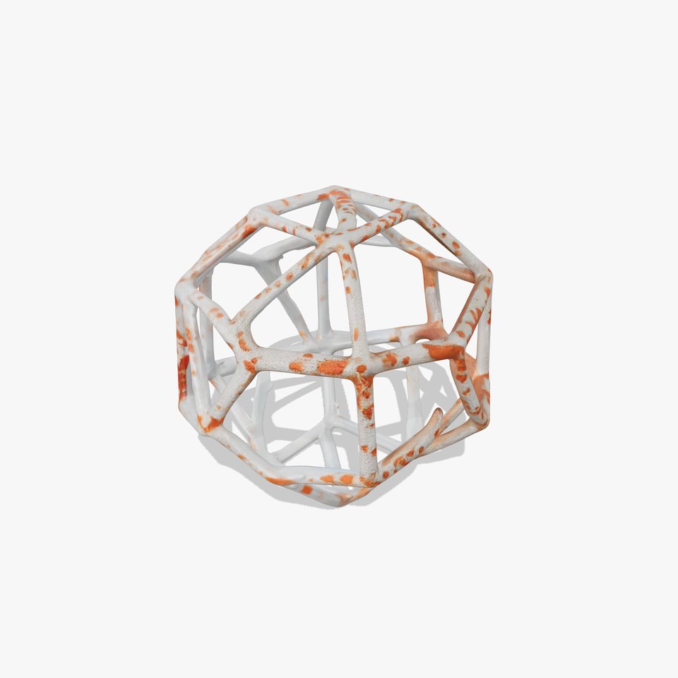 Geometric Wireframe Model Pack with Rusty Texture
