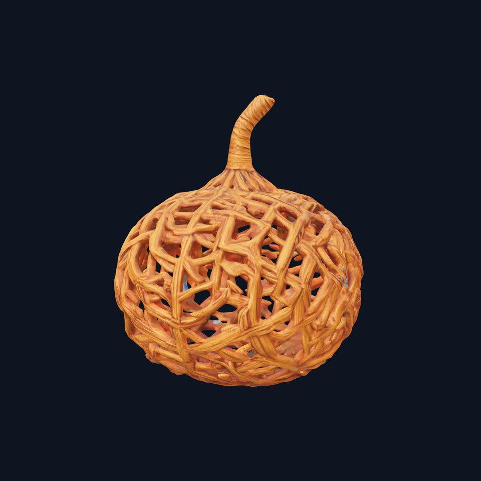 Wicker Pumpkin Decorative Model Pack