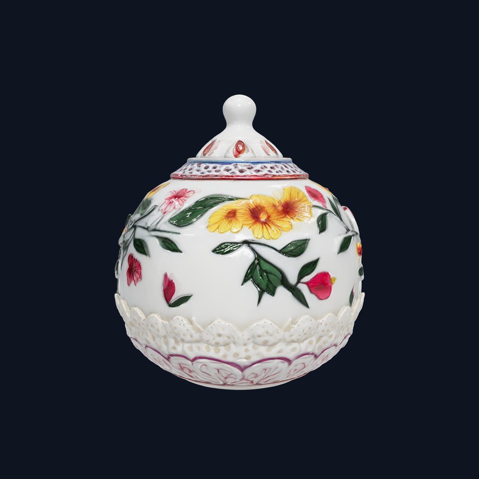 Floral Decorative Jar Model Pack