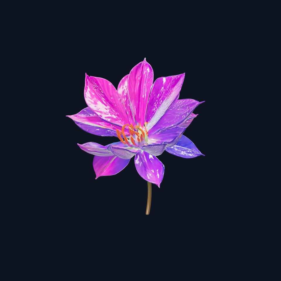 Vibrant Lotus Flower D Model Pack