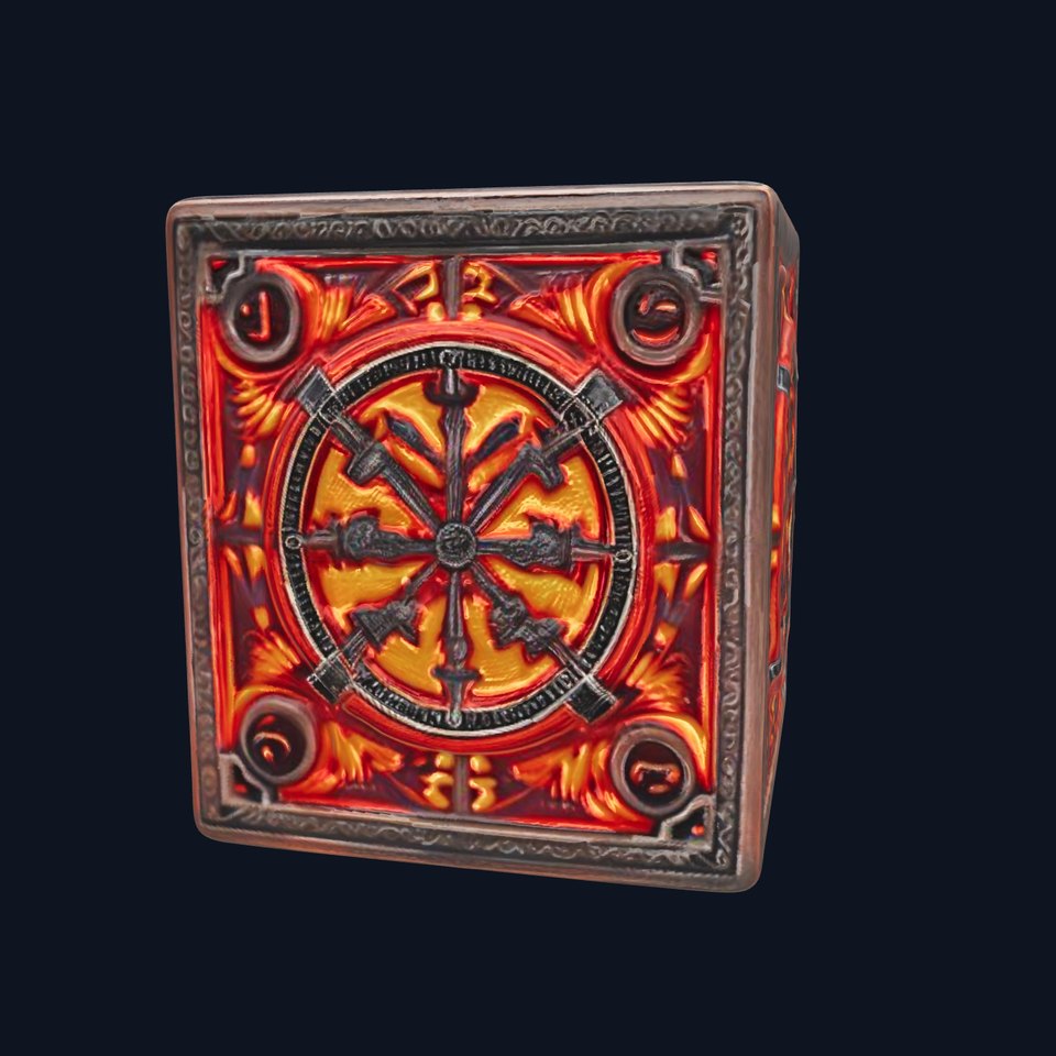 Ornate Illuminated Cube Model Pack