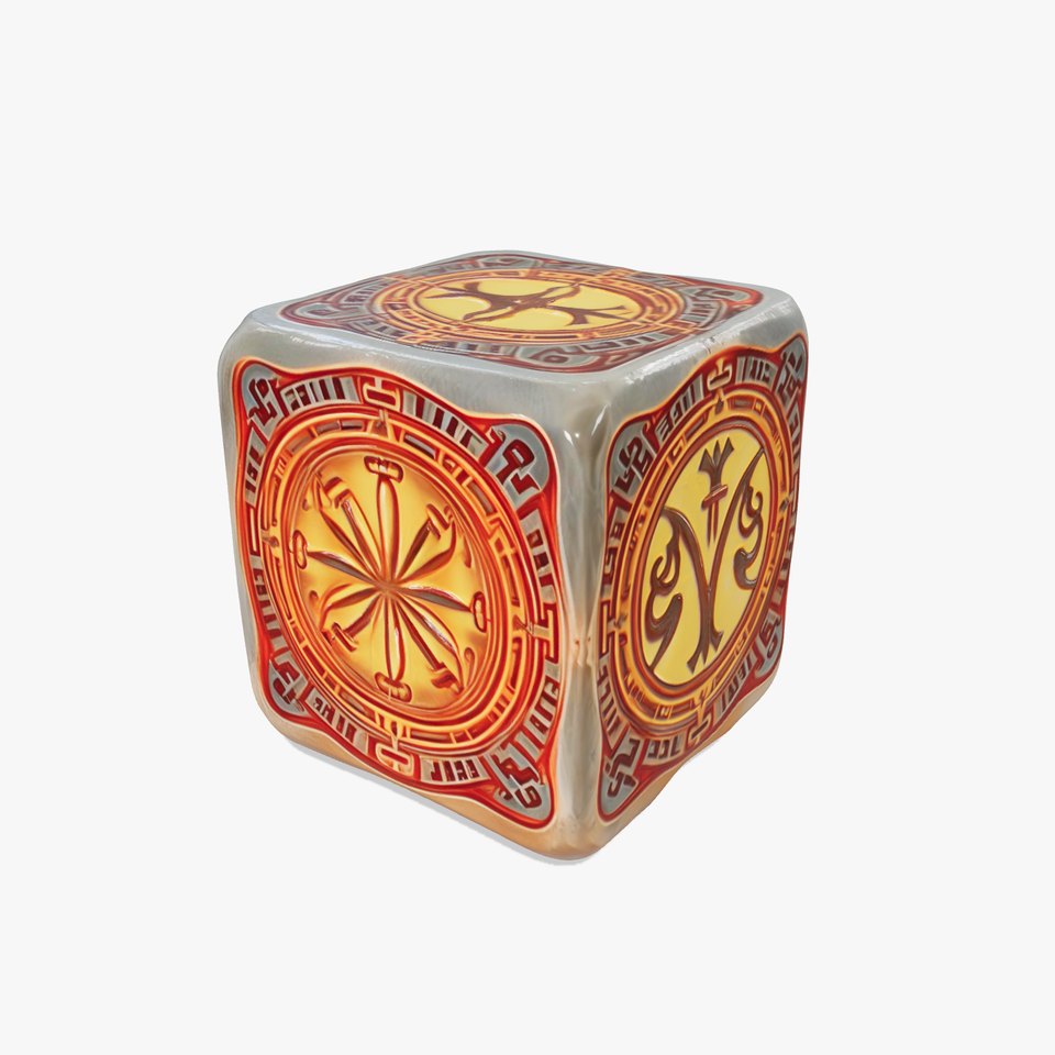 Ornate Glowing Cube Model Pack