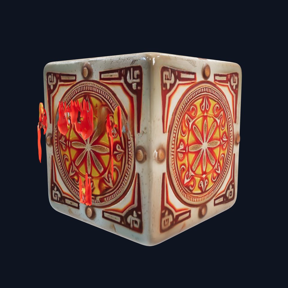 Ornate Glowing Cube Model Pack