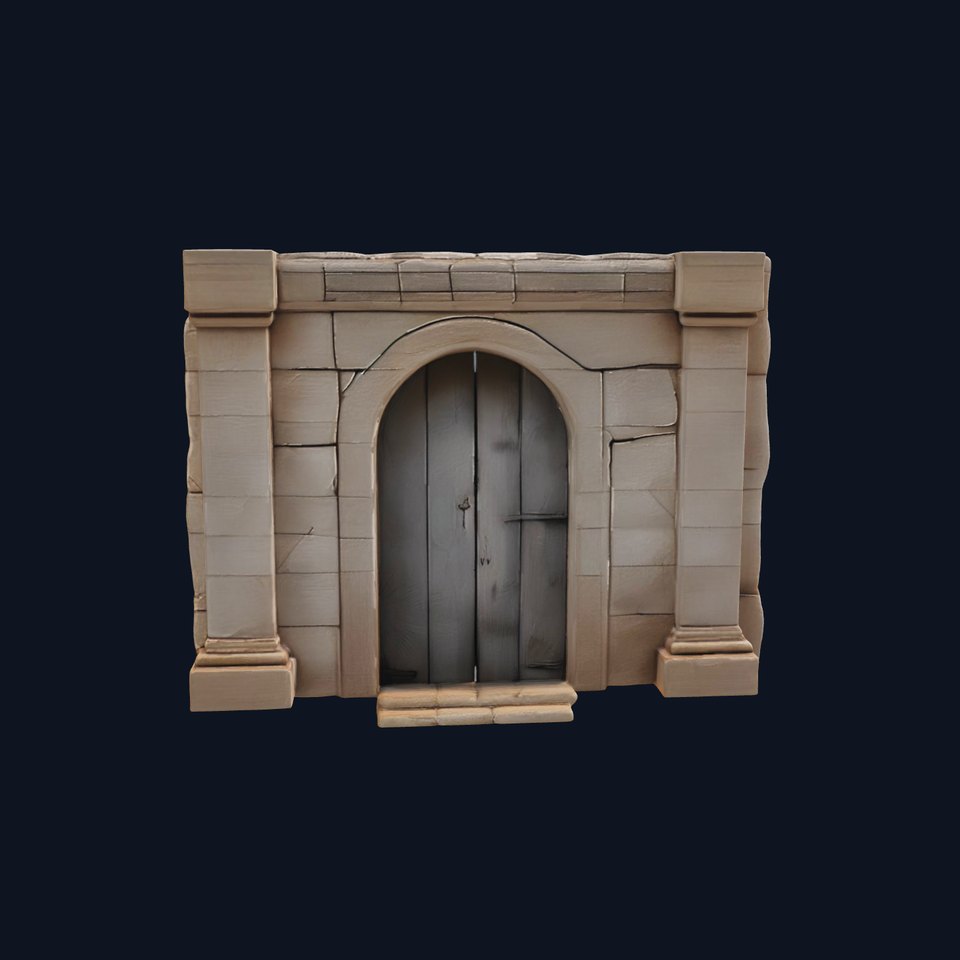 Medieval Stone Doorway Model Pack