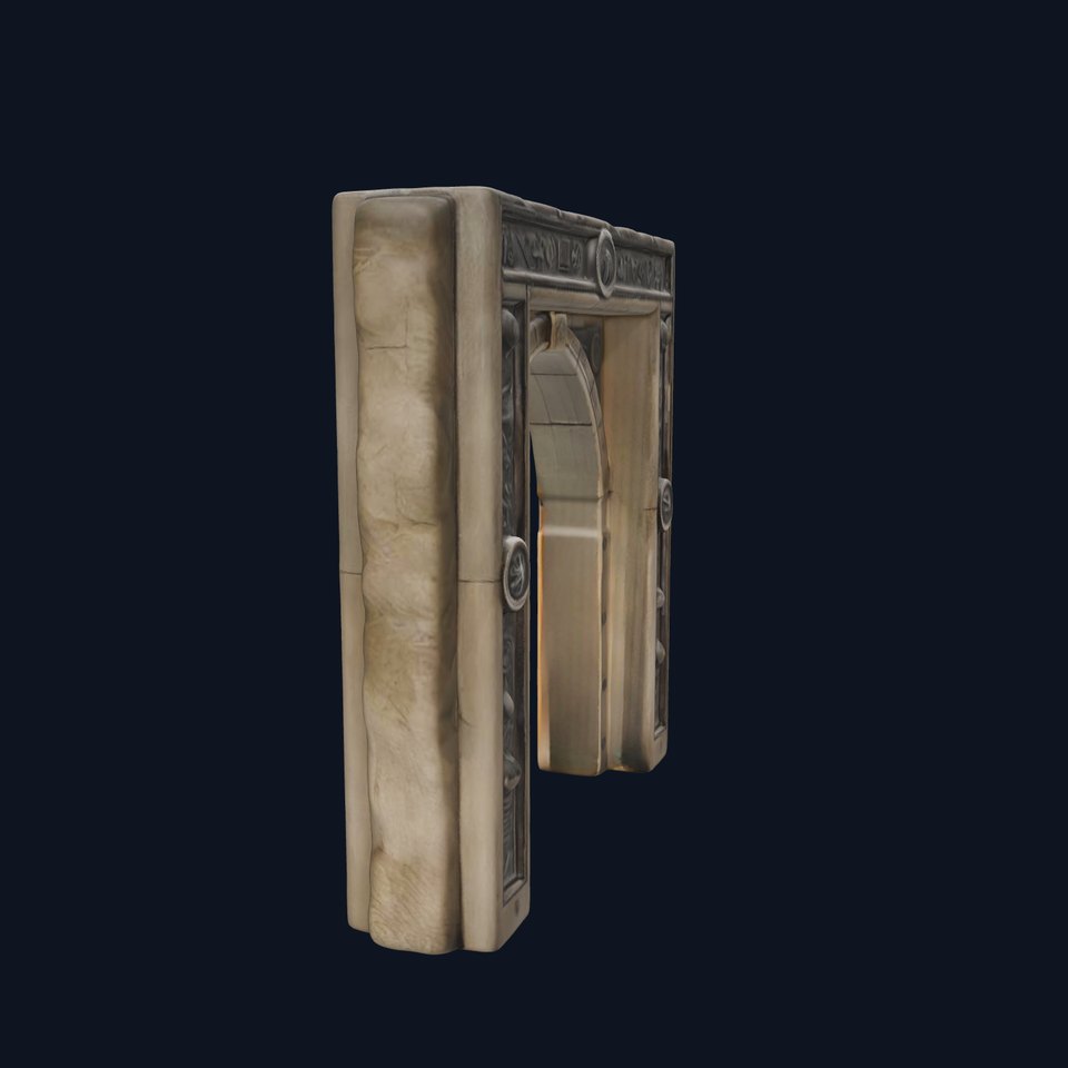 Ancient Stone Archway with Intricate Carvings Model Pack