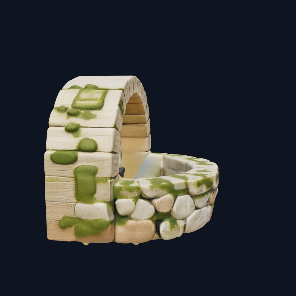 Archway Fountain Stone Model Pack