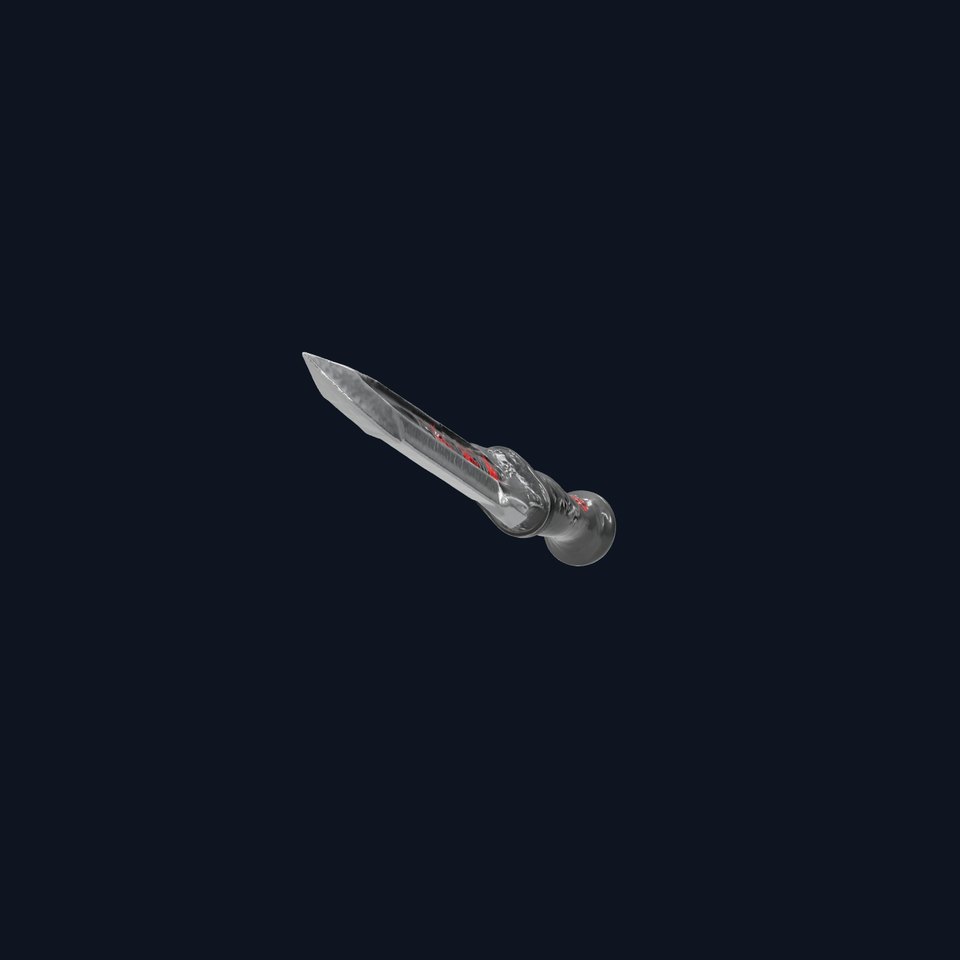 Fantasy Dagger with Dragon Inscription Model Pack