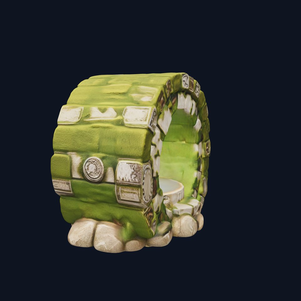 Ancient Stone Arch with Moss Model Pack