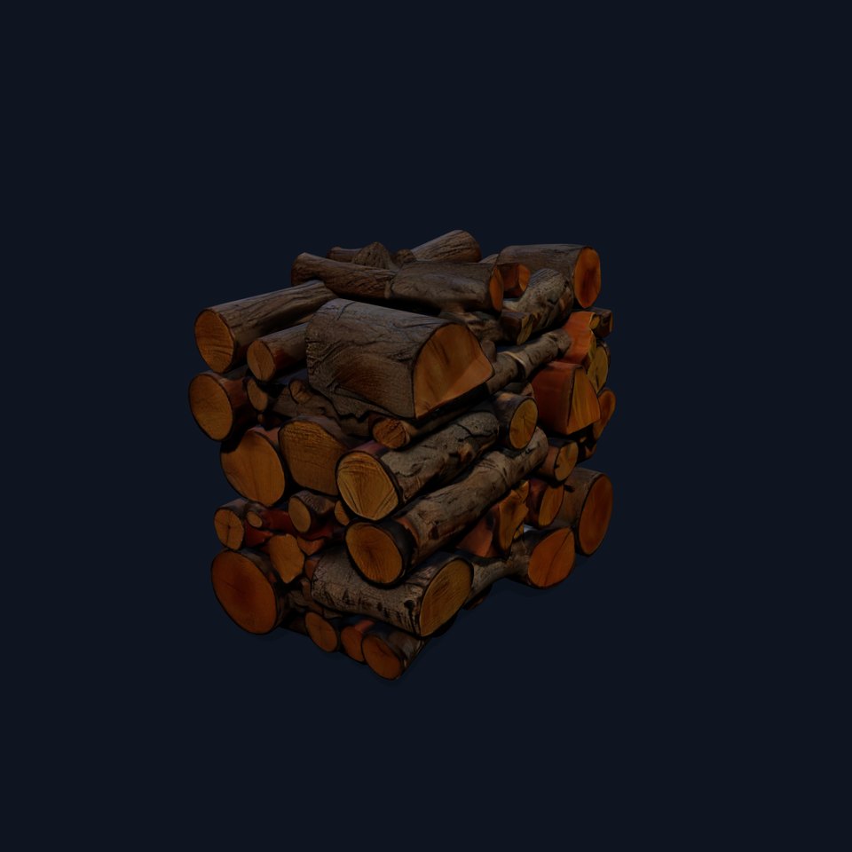 Realistic Firewood Stack Model Pack for D Projects