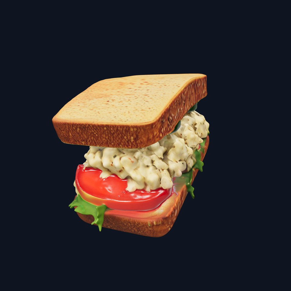 Chicken Salad Sandwich D Model Pack for Realistic Rendering
