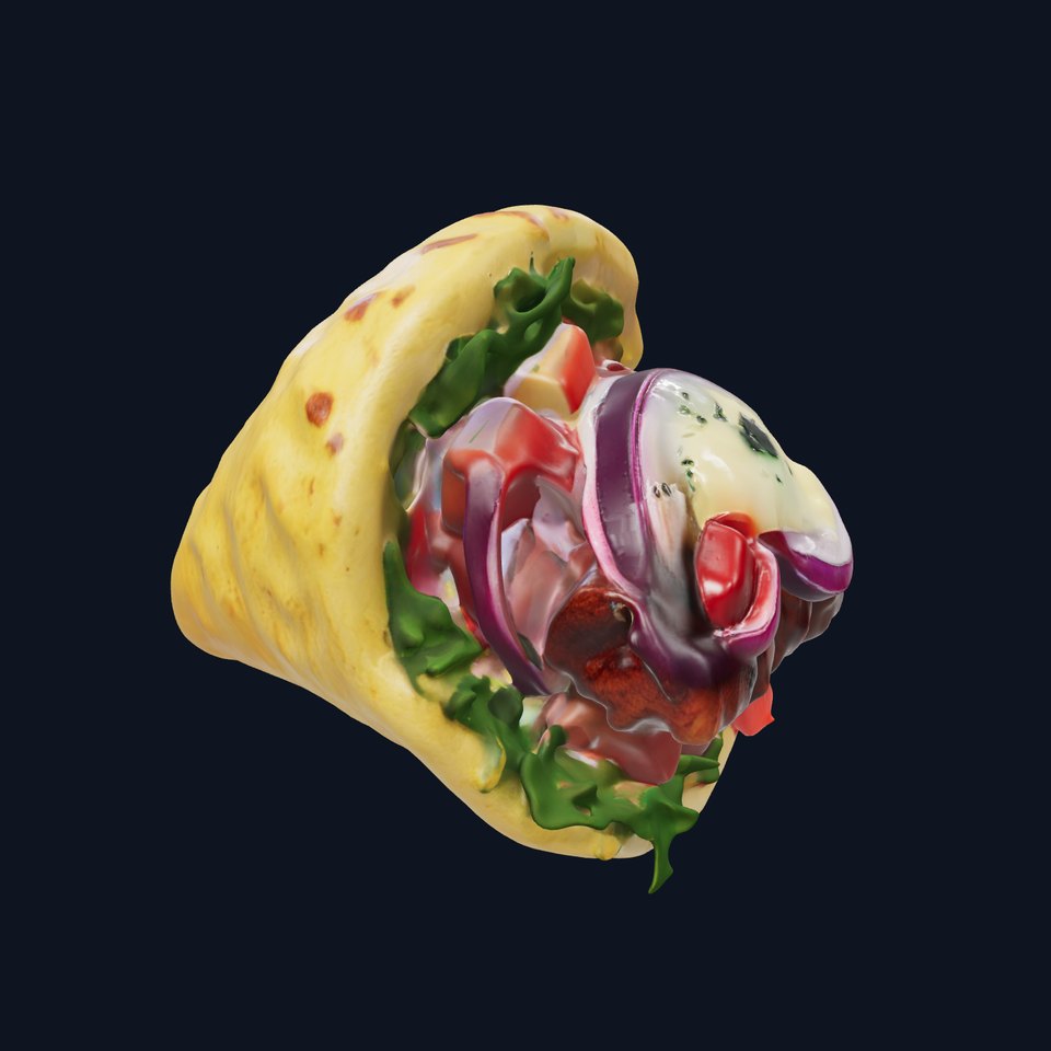Tasty Shawarma Wrap D Model Pack