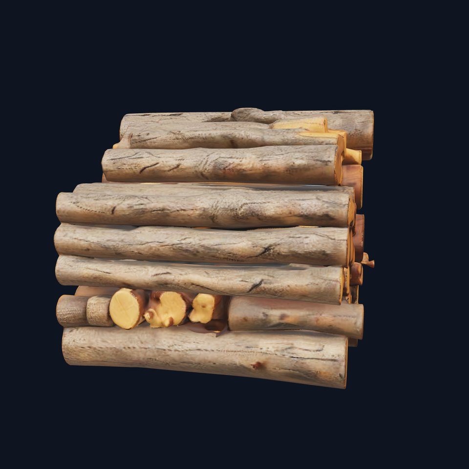 Stacked Firewood Model Pack  Realistic D Wood Logs Collection