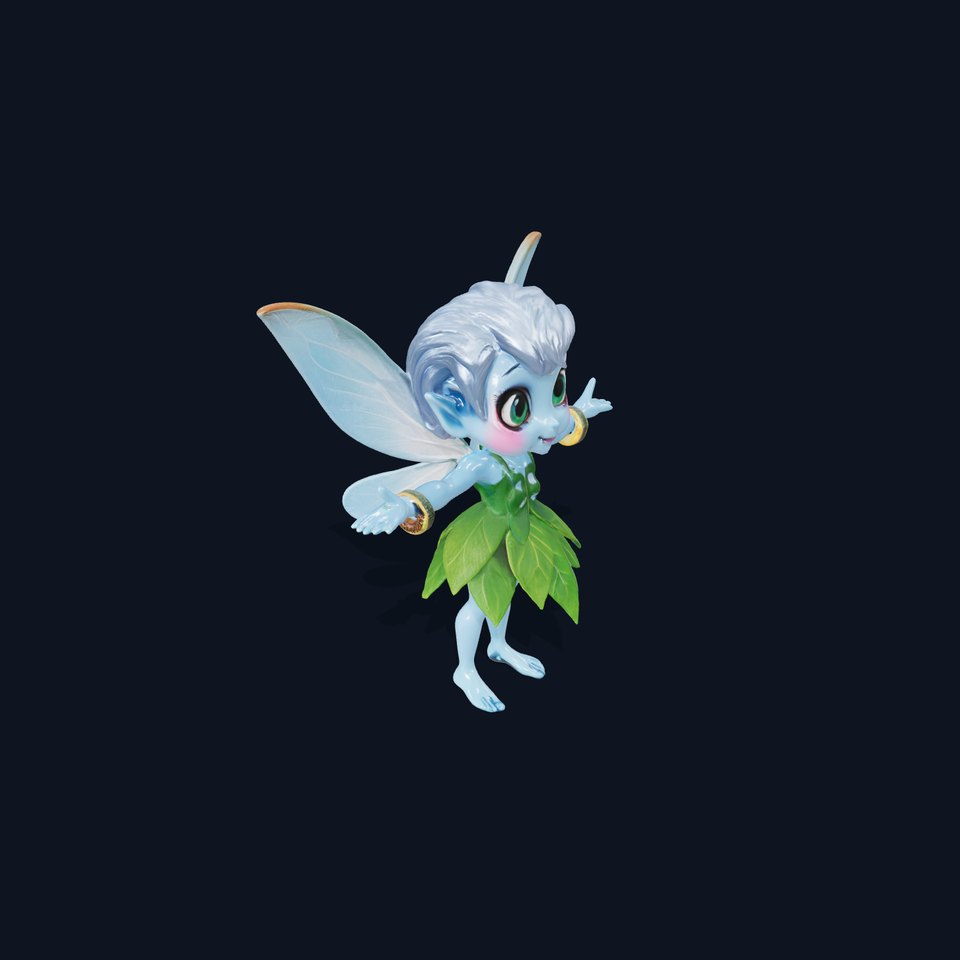 Charming Fantasy Fairy Character Model  Rigged and Animated