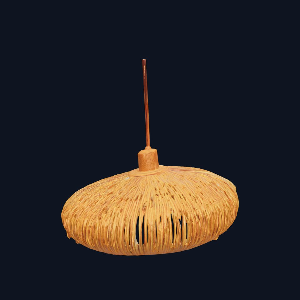 Elegant Bamboo Pendant Lamp model pack for interior design