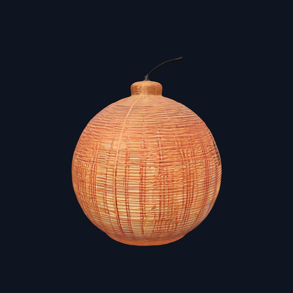 Wicker Pendant Lamp Model Pack