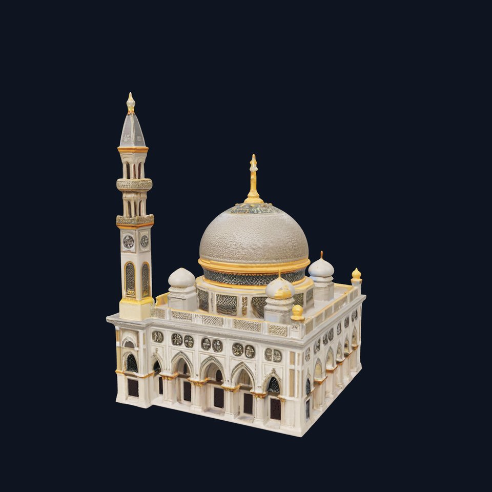Grand Mosque Architectural Model Pack with Detailed Minaret