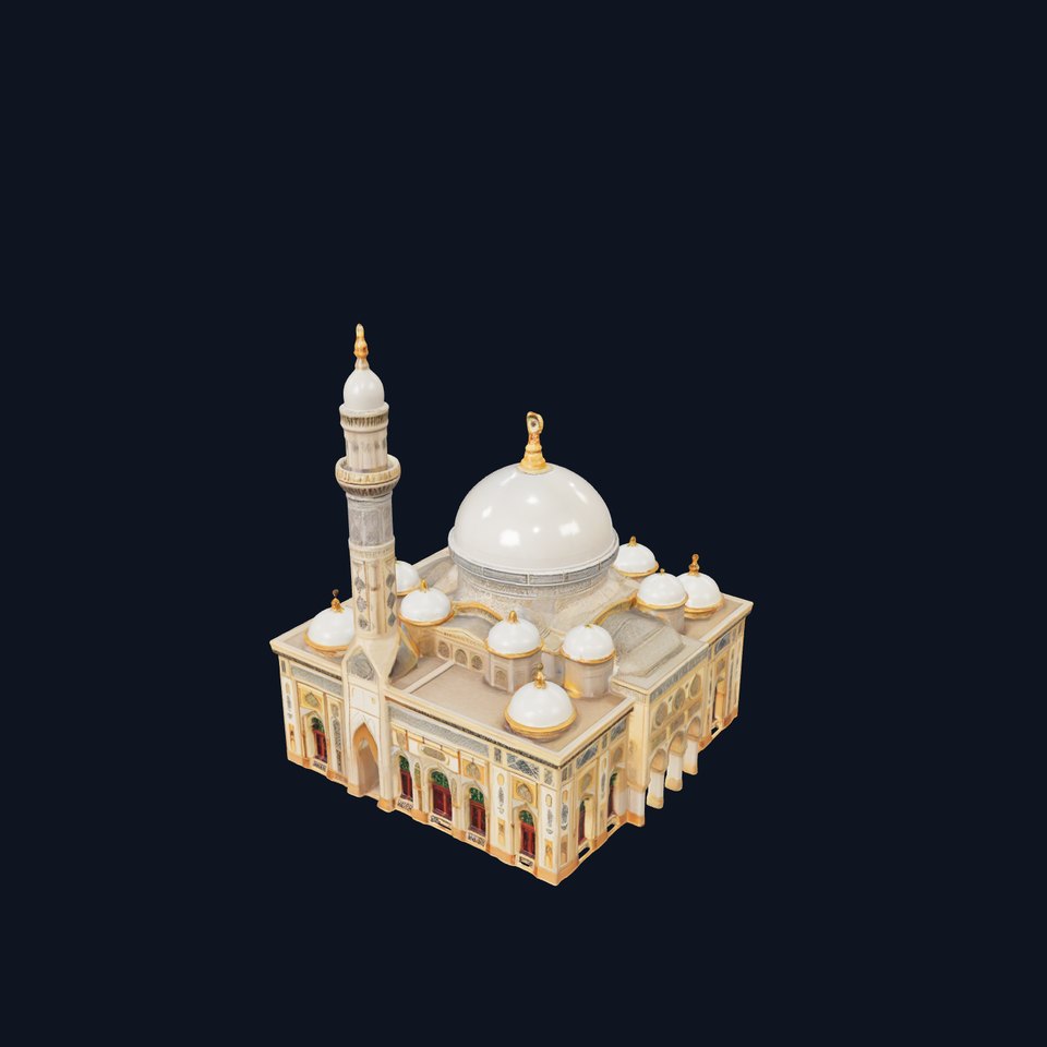 Intricate Mosque Exterior D Model Pack