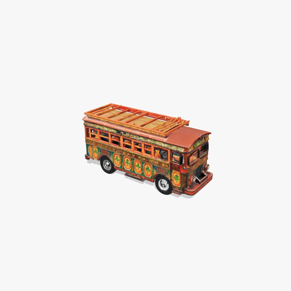 Colorful Colombian Chiva Bus D Model Pack