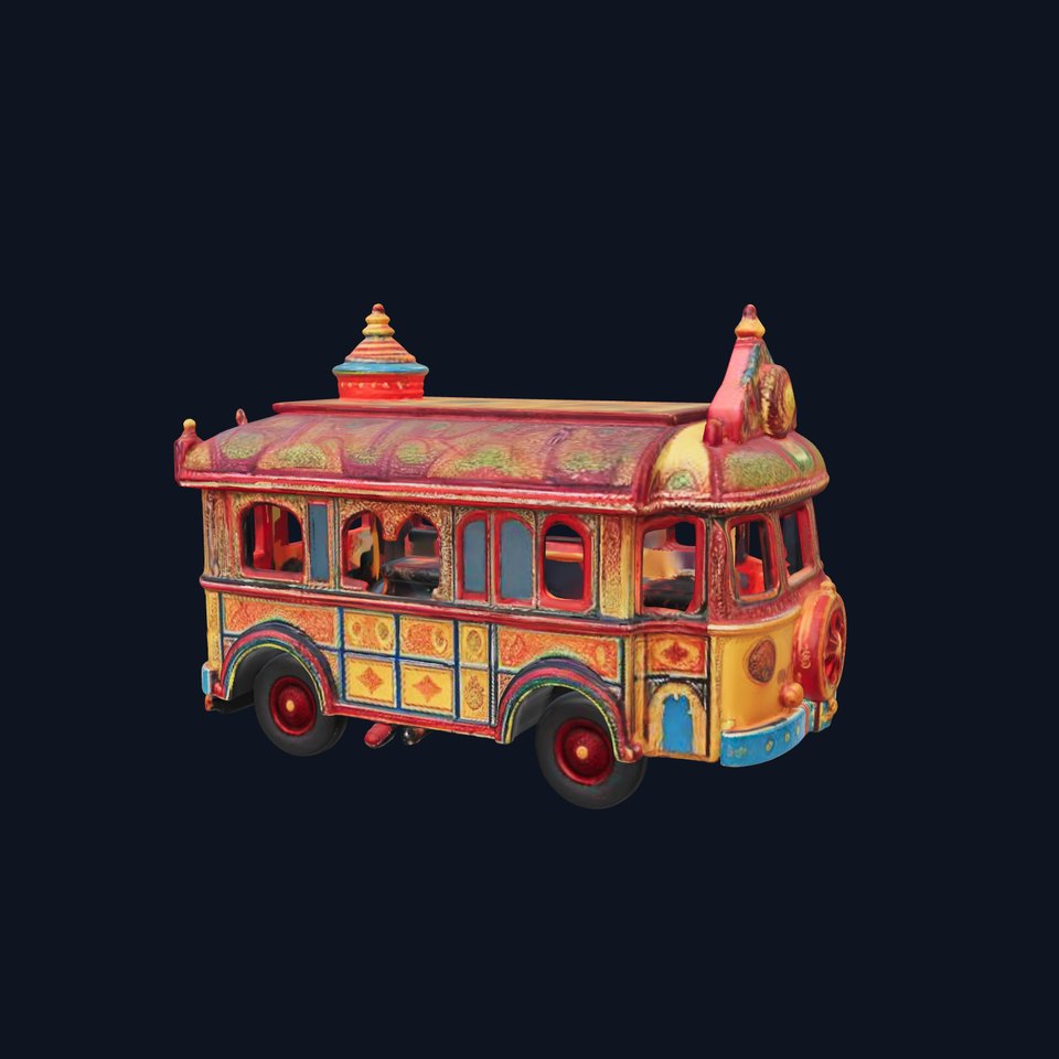 Ornate Vintage Bus D Model Pack