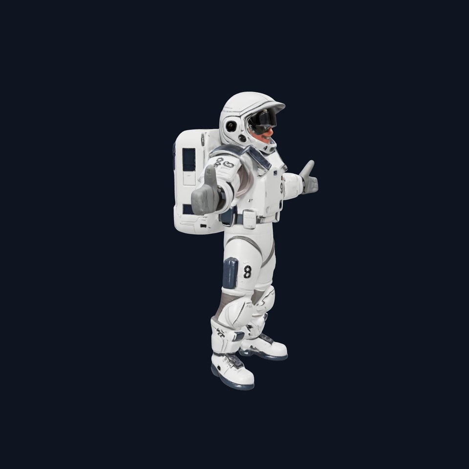 Astronaut Character Model  Fully Rigged and Animated