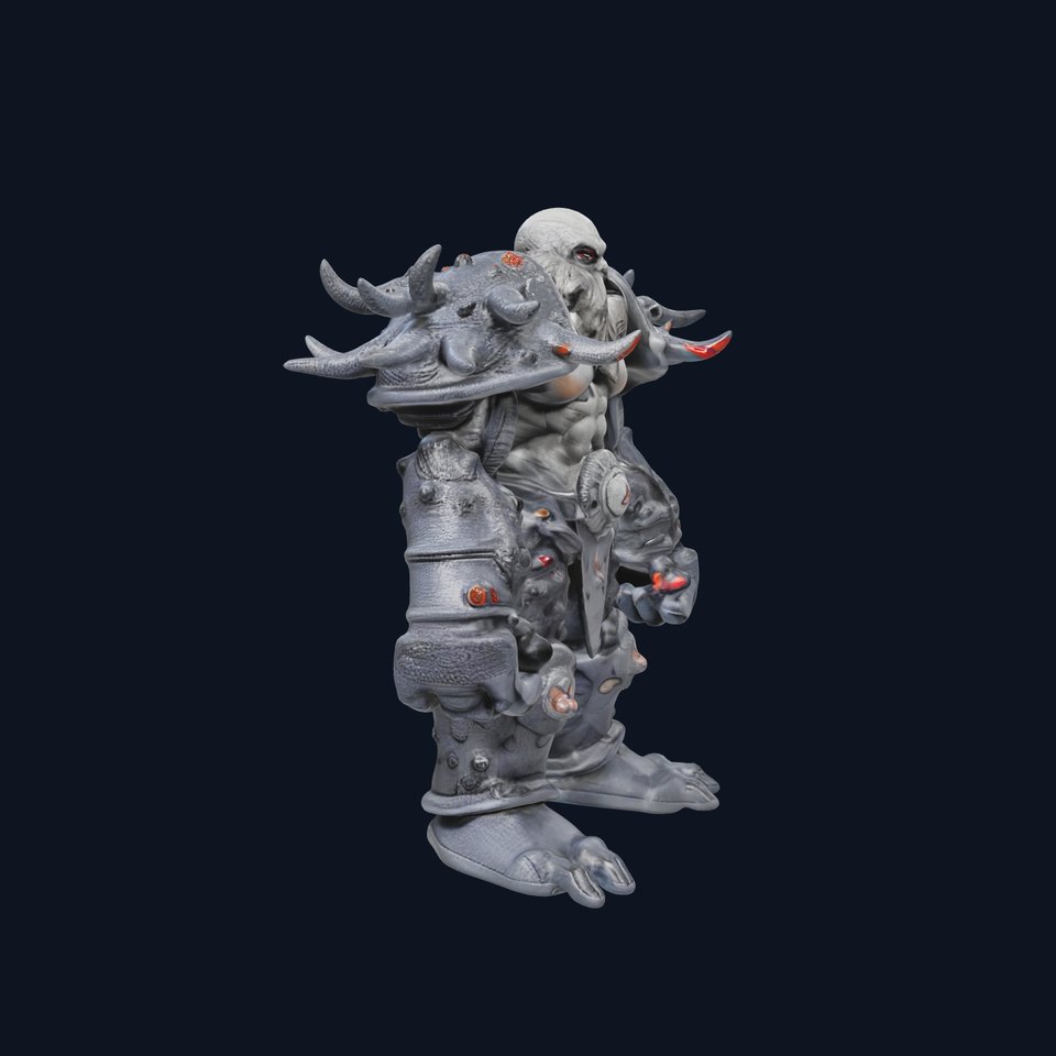 DarkStone Warrior Rigged and Animated D Character Model