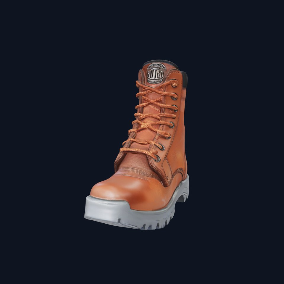 HeavyDuty Leather Boot Model Pack with Detailed Textures