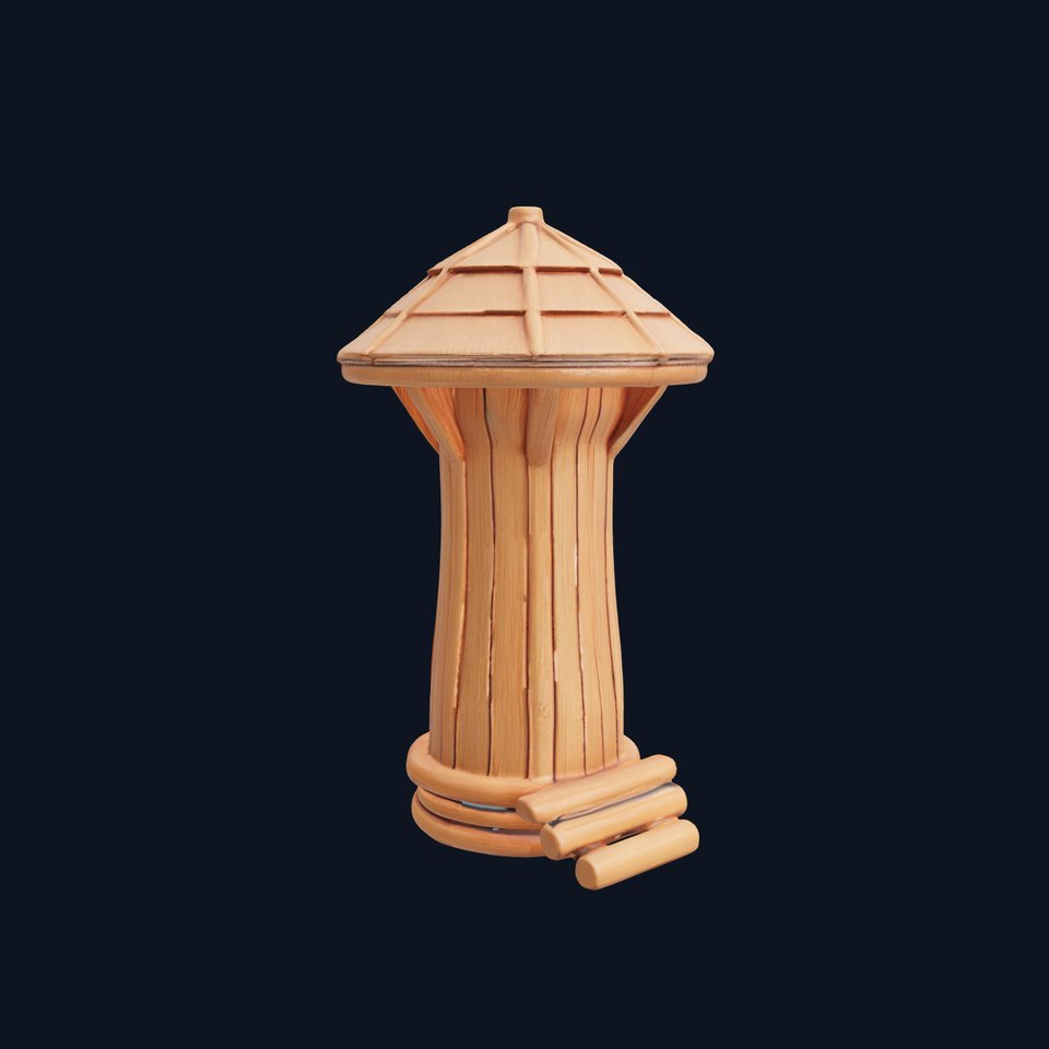 Wooden Treehouse Tower Model Pack