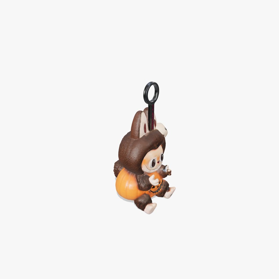 Labubu Monster Keychain Low-poly 3D model