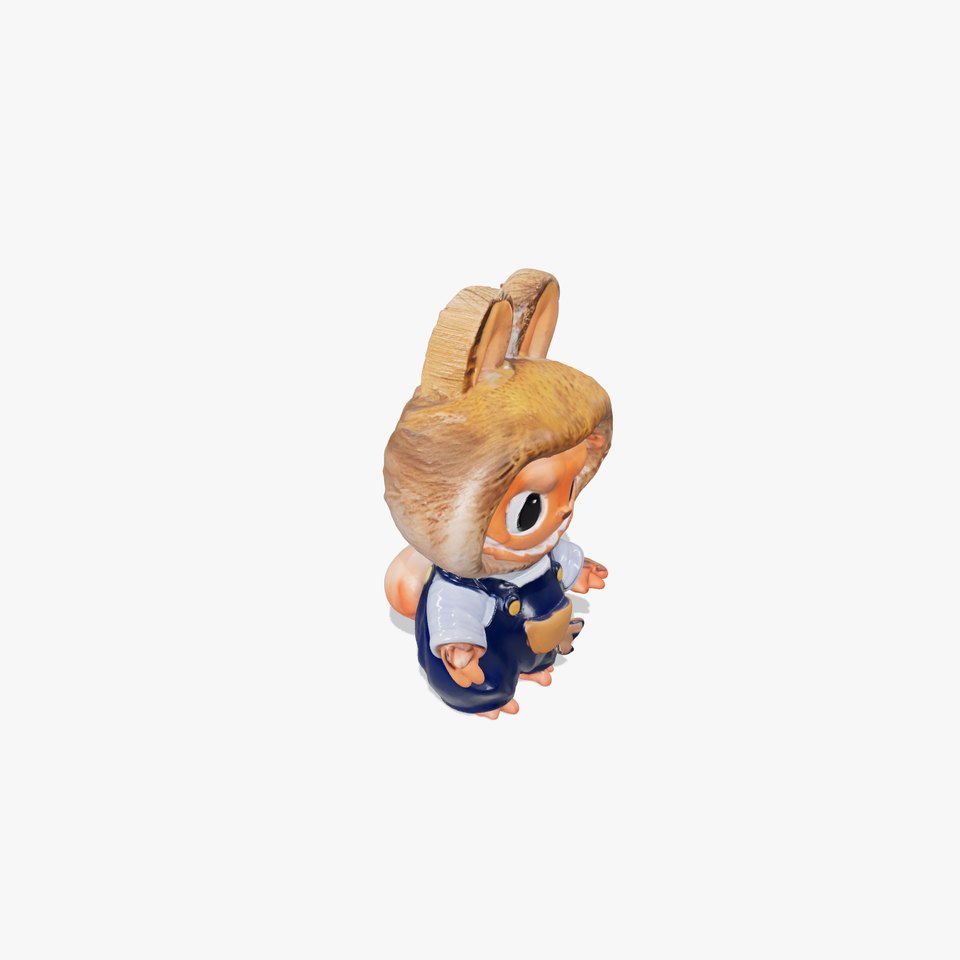 Labubu Monster Keychain Low-poly 3D model