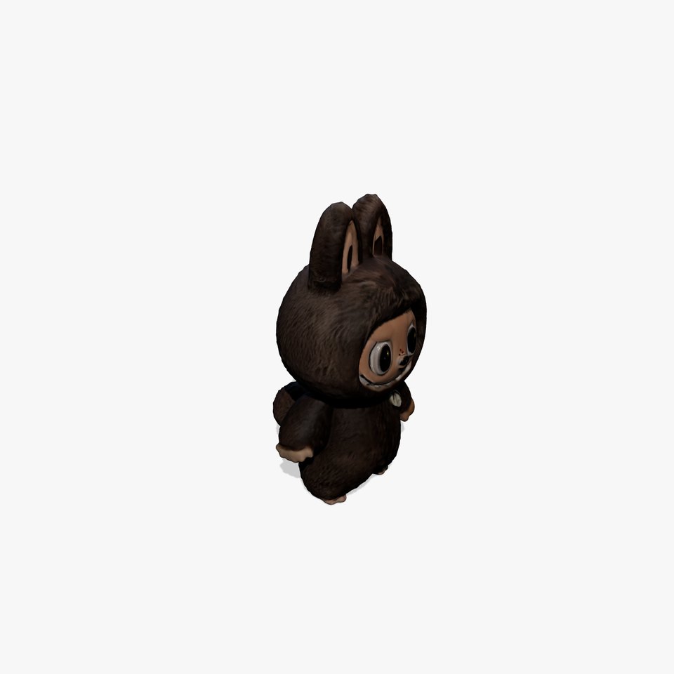 Labubu Monster Keychain Low-poly 3D model