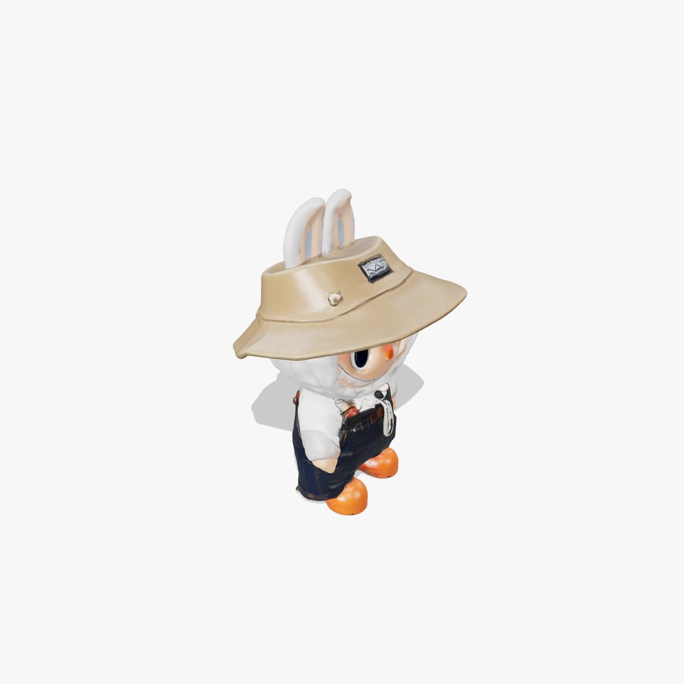 Labubu Monster Keychain Low-poly 3D model