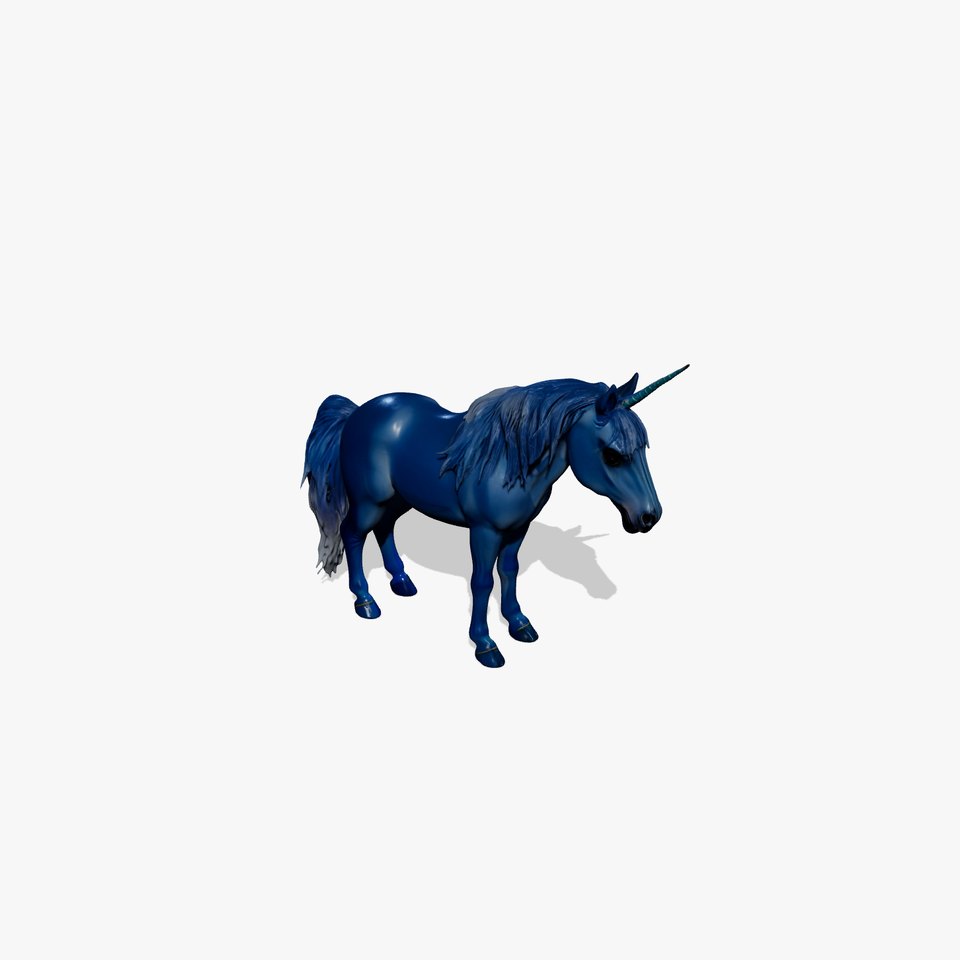 Mystical Blue Unicorn Model Pack for Fantasy Worlds