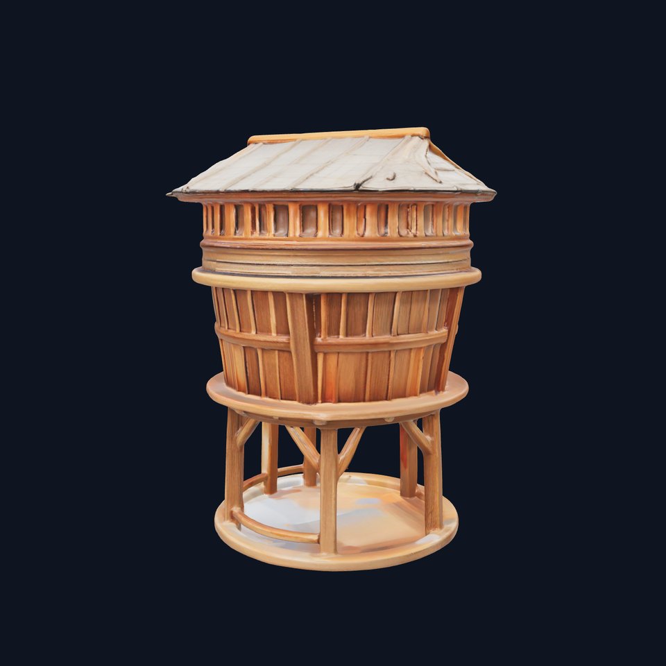 Wooden Water Tower model pack
