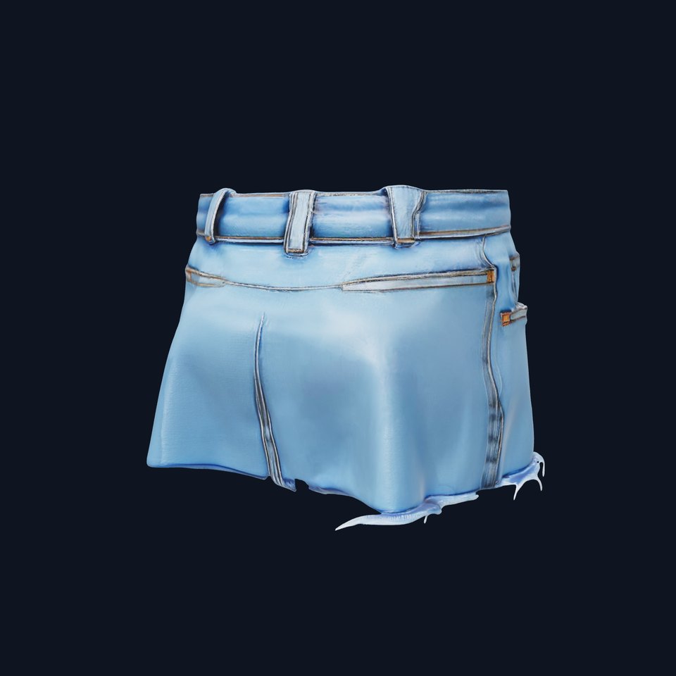 Denim Skirt Model Pack