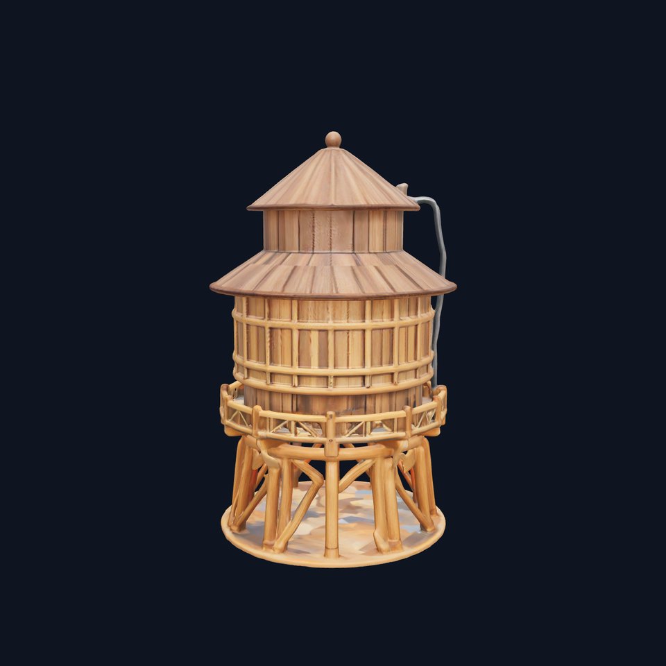 Classic Wooden Water Tower Model Pack for Realistic Environments