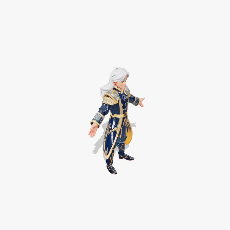 Elegant Fantasy Noble Character Rigged and Animated