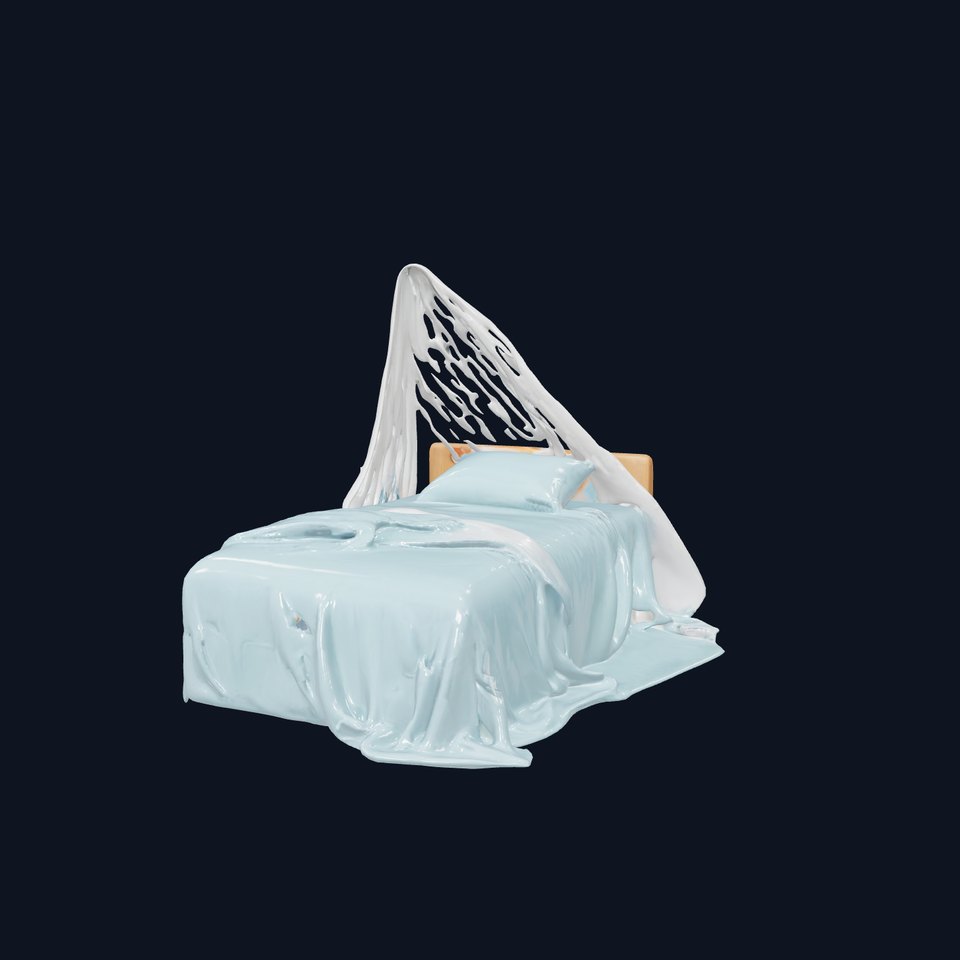 Elegant Canopy Bed model pack with Draped Fabric