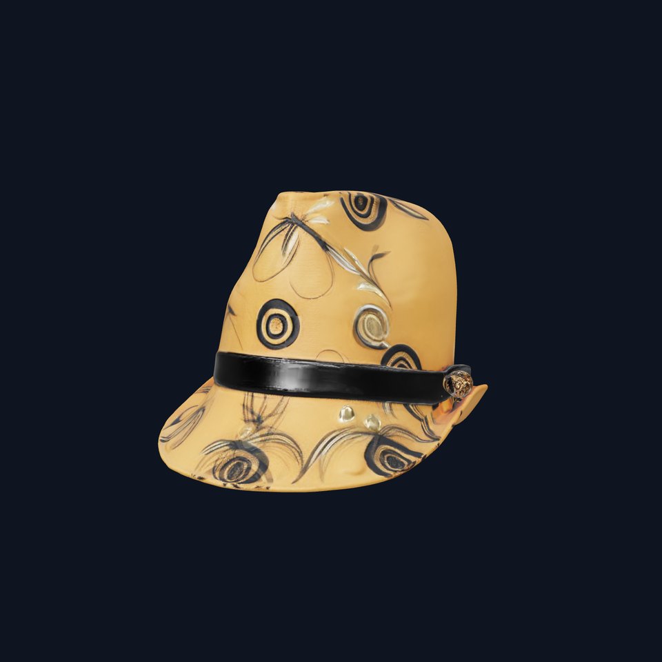 Stylish Fedora Model Pack with Decorative Pattern