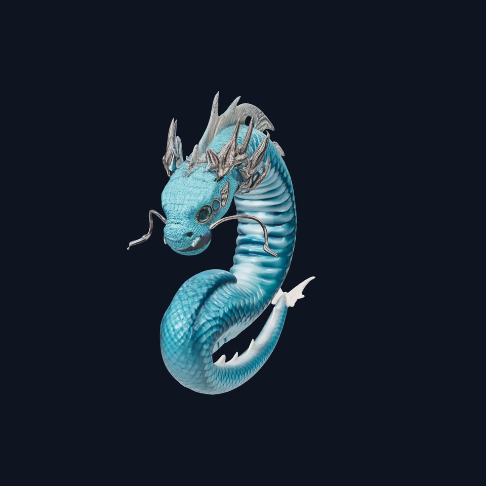 Majestic Serpent Dragon D Model Pack