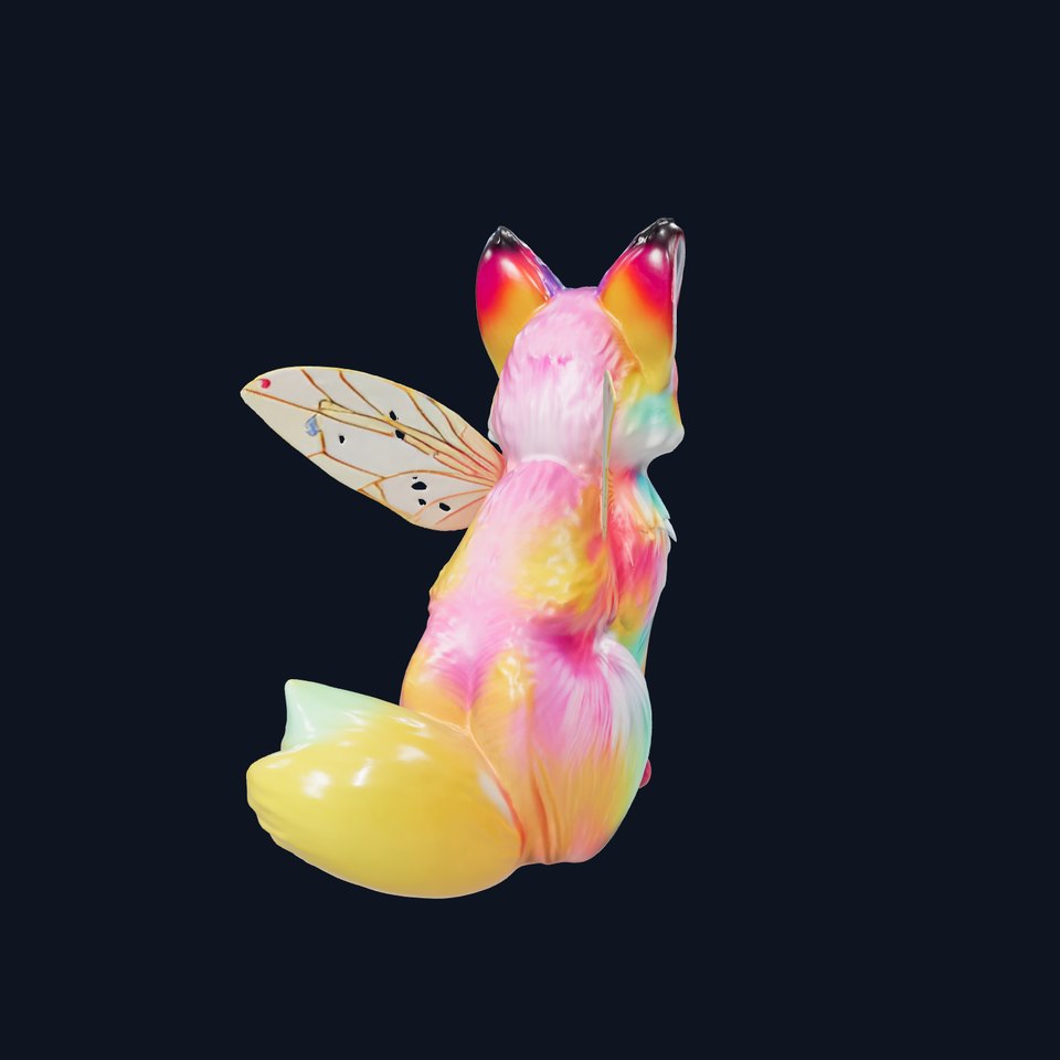Fairy Fox Model Pack with Vibrant Fur and Wings