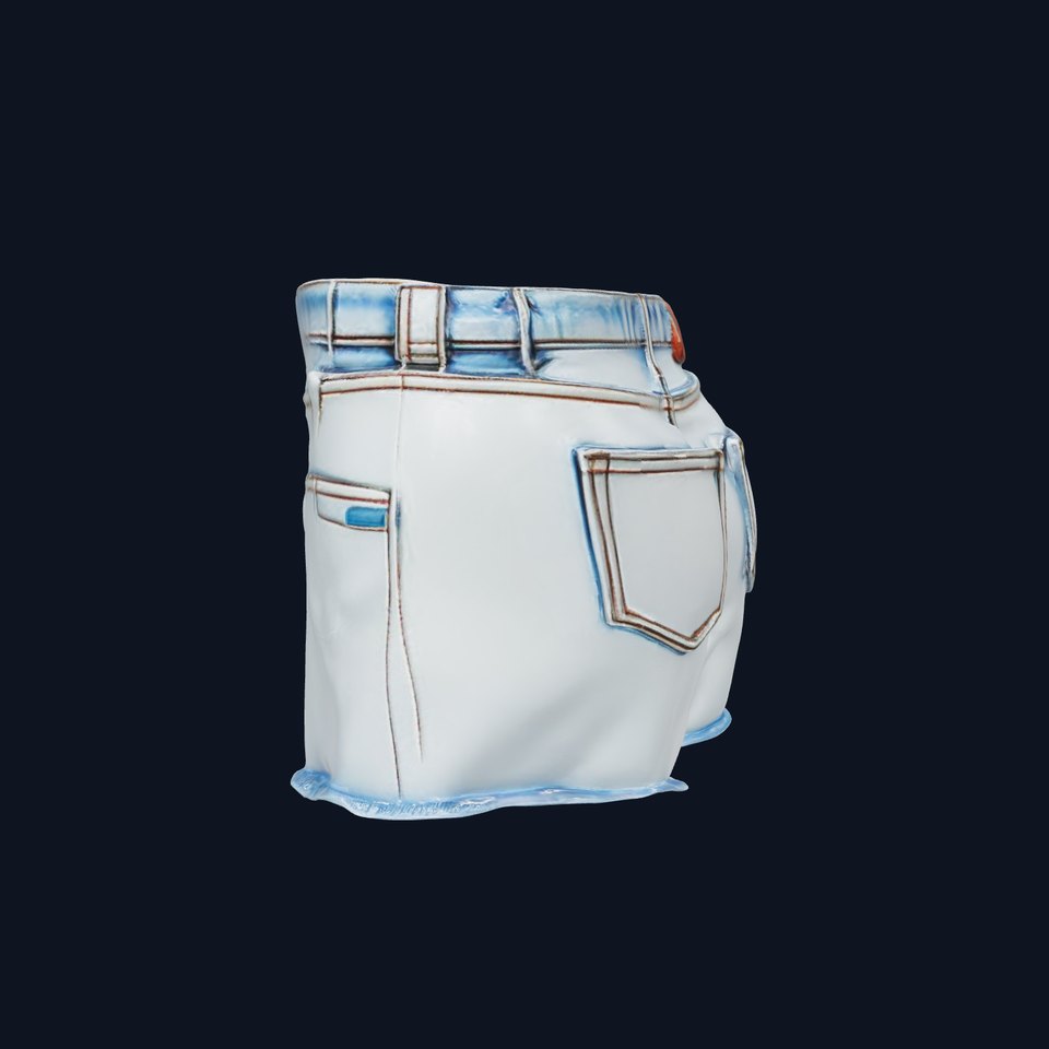 Denim Shorts Model Pack for Realistic Rendering and Animation